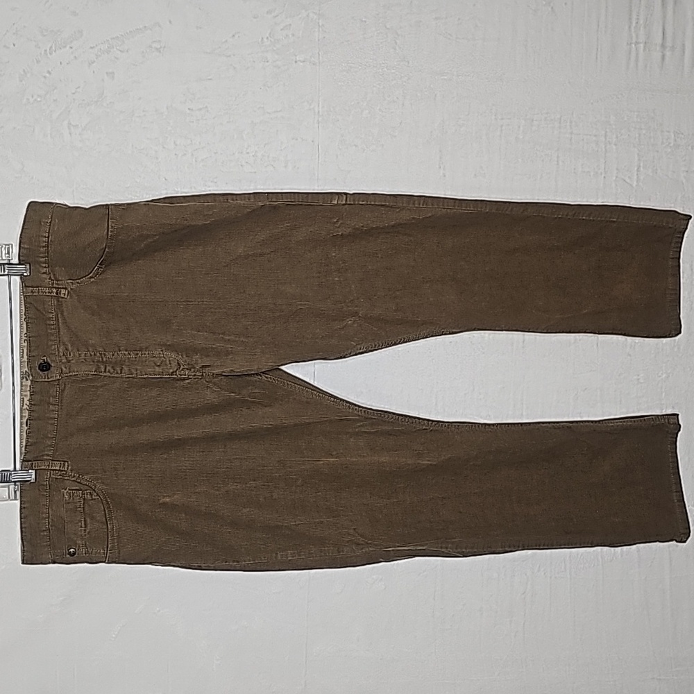 Men's Brown Corduroy Pants Straight Cut 38 x 30